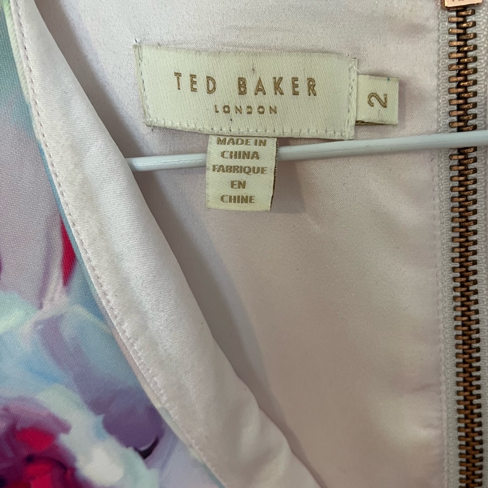 Ted Baker Floral Midi Dress Size 2 - Picture 4 of 6